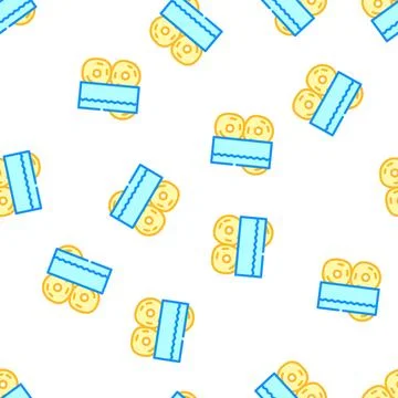 Wipes rolls vector seamless pattern flat Illustrazione stock