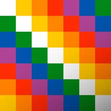 Wiphala flag bolivia diverse native indian region Stock-Illustration