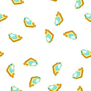 Wiping dust with microfiber isometric icon seamless pattern Stock Illustration