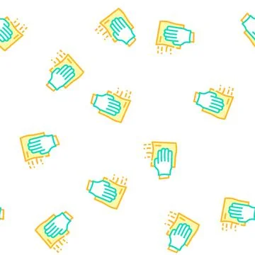 Wiping dust with microfiber vector seamless pattern Stock Illustration