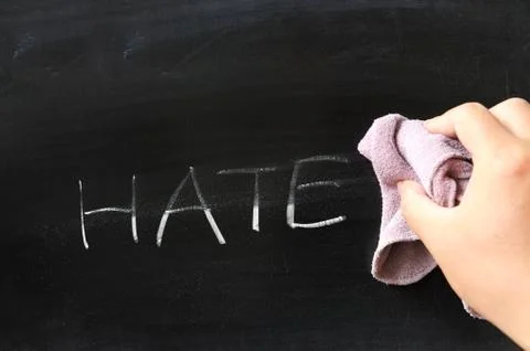 Wiping off hate Stock Photos