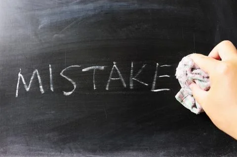 Wiping off mistake Stock Photos
