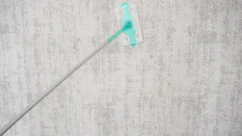 Wiping the wall. Stock Footage 257504680