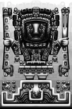 Wiracocha, surprising and representative image of Peruvian culture Illustrazione stock