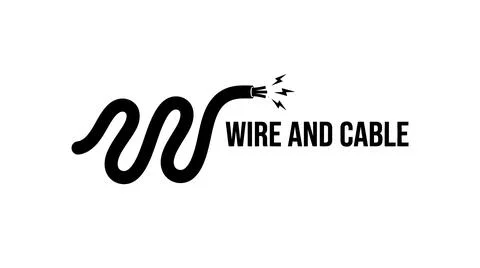 Wire and Cable Logo: Electricity, Power, Connection, Technology, Energy, In.. Stock Illustration