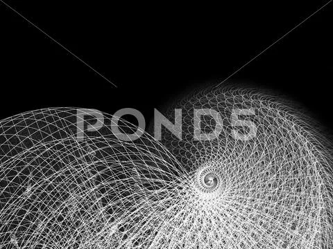 Wire and line spiral illustration Stock Illustration