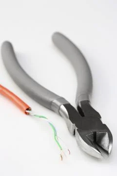 Wire and plier Stock Photos