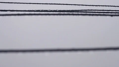 Wire and Raindrops Video stock 103275093