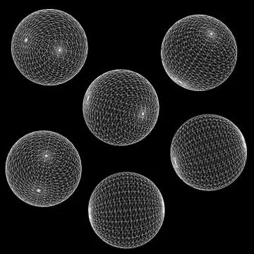 Wire Balls for Design Project  - vector set Stock Illustration