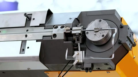 Wire bending machine. Modern metalworking plant CNC milling machine. Proces.. Stock Footage 326215867