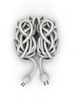 Wire brain Stock-Illustration