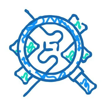 Wire break research icon doodle illustration Illustrazione stock