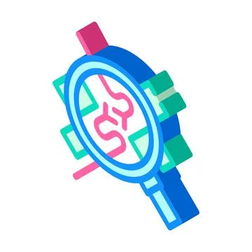 Wire break research isometric icon vector illustration Stock-Illustration