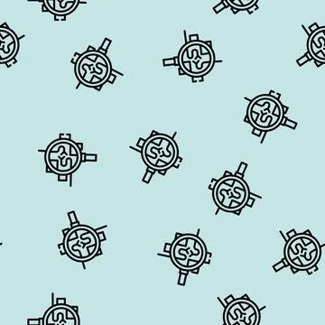 Wire break research line vector seamless pattern Stock Illustration