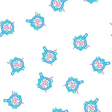 Wire break research vector seamless pattern 스톡 일러스트
