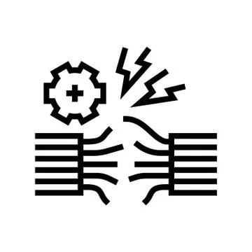 Wire breakage line icon vector illustration Stock Illustration