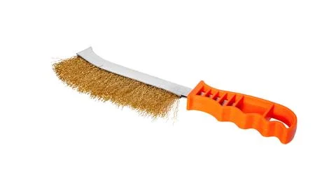 Wire brush for industrial on white. Stock Photos