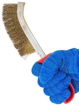 A wire brush for a locksmith Stock Photos