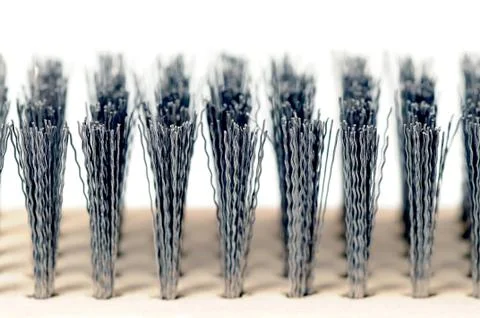Wire brush macro Stock Photos