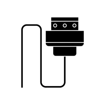 Wire cable computer plug pictogram Stock Illustration
