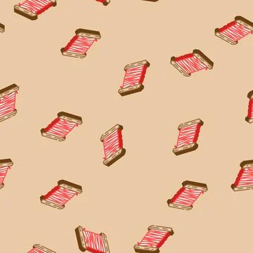 Wire cable copper isometric icon seamless pattern Stock Illustration