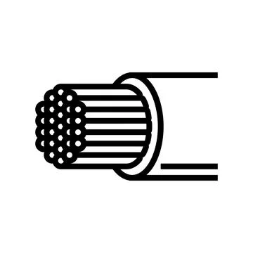 Wire cable copper line icon vector illustration Stock Illustration