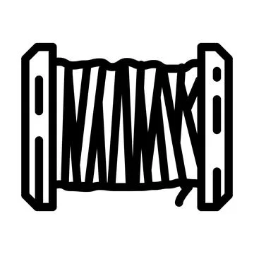 Wire cable copper line icon vector illustration Stock Illustration