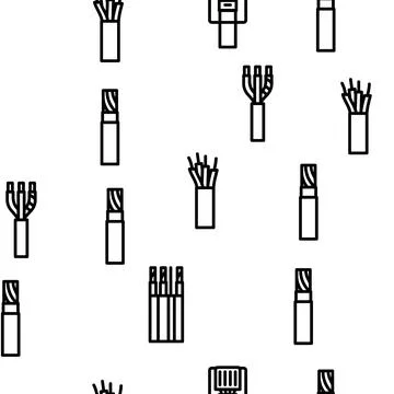 Wire cable cord vector seamless pattern Illustration