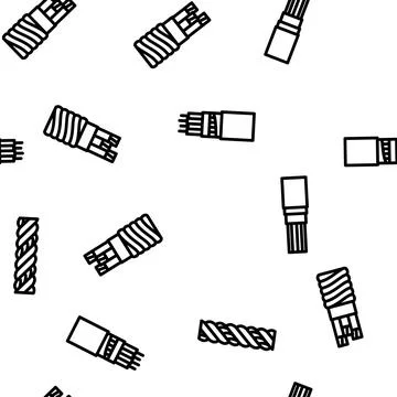 Wire cable cord vector seamless pattern Illustration