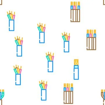 Wire cable cord vector seamless pattern Illustration
