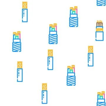 Wire cable cord vector seamless pattern Illustration