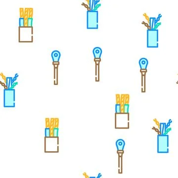 Wire cable cord vector seamless pattern Illustration