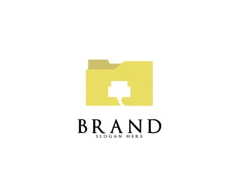 Wire cable folder logo Stockillustratie