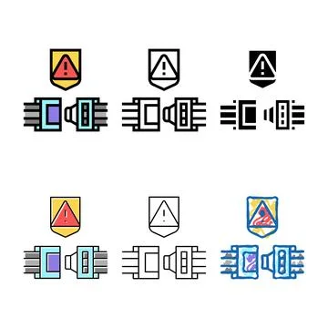 Wire cable protect color icon concepts vector Stock Illustration