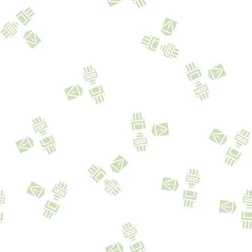 Wire cable protect glyph seamless pattern Stock Illustration