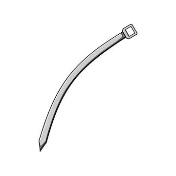 Wire cable ties cartoon vector illustration Stock Illustration