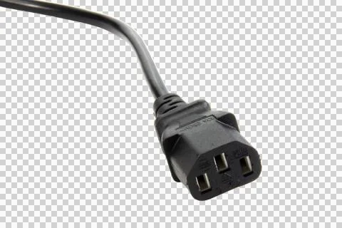 Wire cable of usb and adapter isolated on white background.Electronic Connect Stock Photos