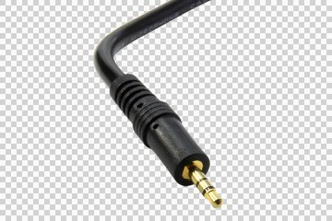 Wire cable of usb and adapter isolated on white background.Electronic Connect Stock Photos