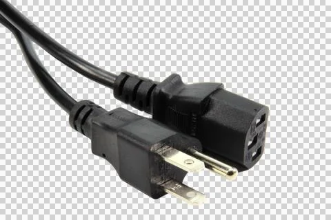 Wire cable of usb and adapter isolated on white background.Electronic Connect Stock Photos