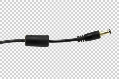 Wire cable of usb and adapter isolated on white background.Electronic Connect Stock Photos