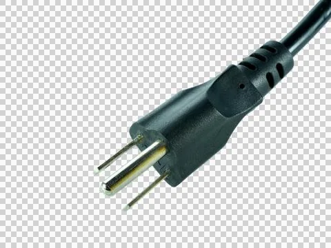Wire cable of usb and adapter isolated on white background. Stock Photos