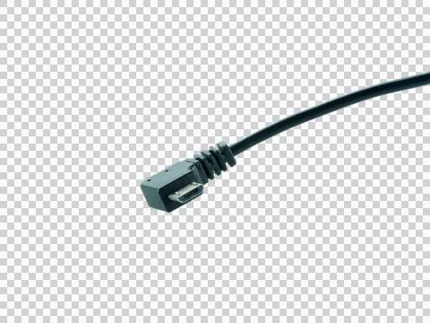 Wire cable of usb and adapter isolated on white background with clipping path Stock Photos