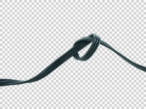 Wire cable of usb and adapter isolated on white background with clipping path Stock Photos