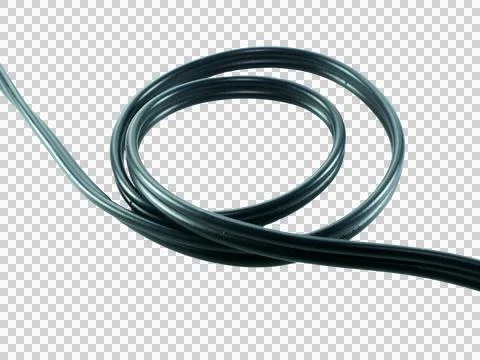 Wire cable of usb and adapter isolated on white background with clipping path Stock Photos