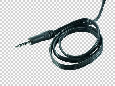 Wire cable of usb and adapter isolated on white background. Stock Photos