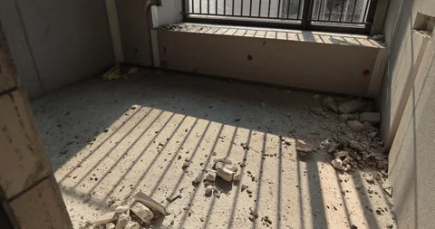 Wire casing in empty new house Video stock 219518239