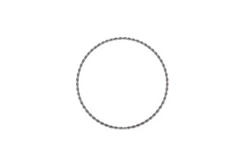 Wire circle on white background Stock Photos