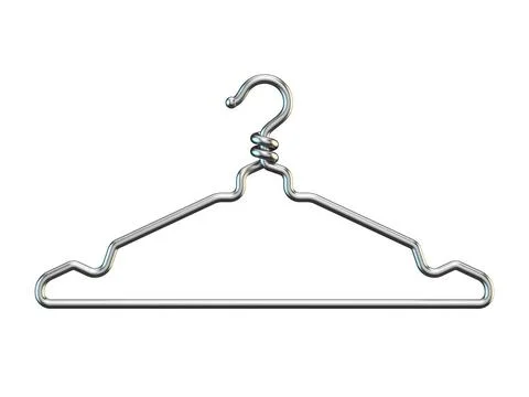 Wire clothes hanger 3D Wire clothes hanger 3D render illustration isolated... Stock Photos