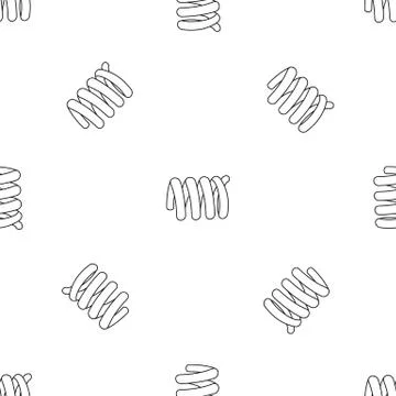 Wire coil pattern seamless vector Stock Illustration
