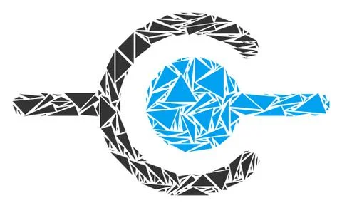 Wire Connection Collage of Triangles Stock Illustration